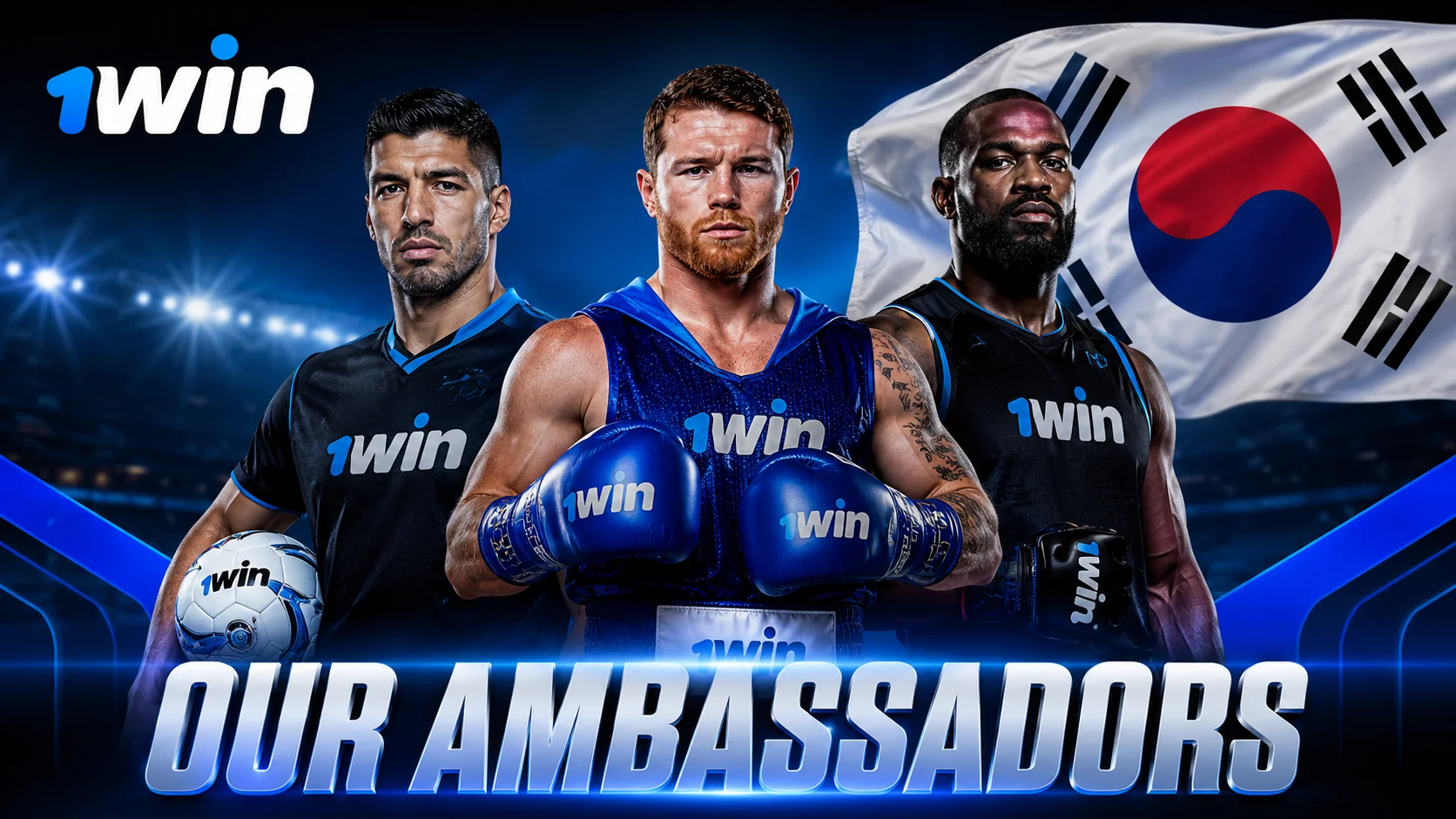 1win brand ambassadors supporting the global casino and sports betting platform